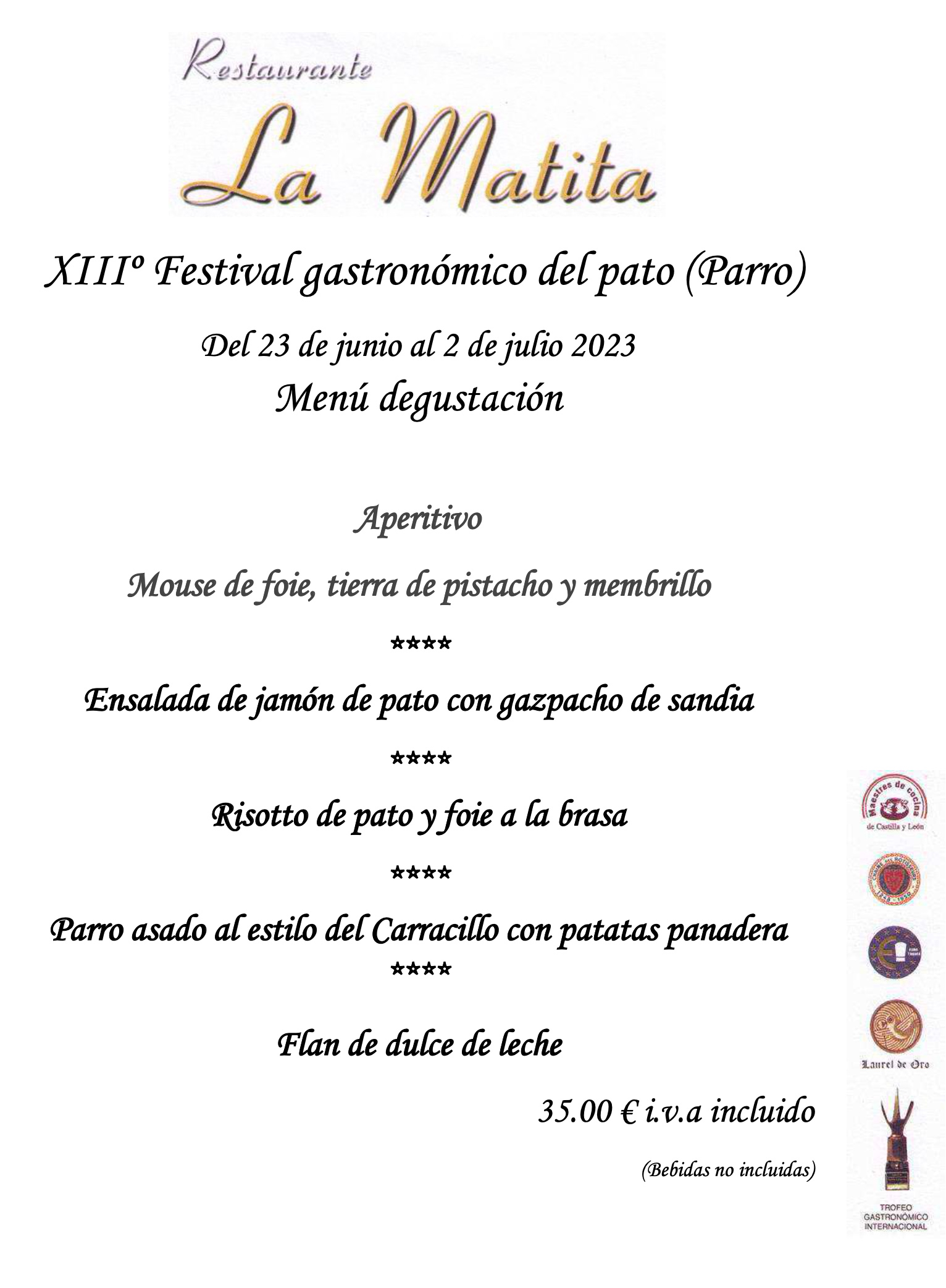 XIIIo Festival gastronómico del pato (Parro)